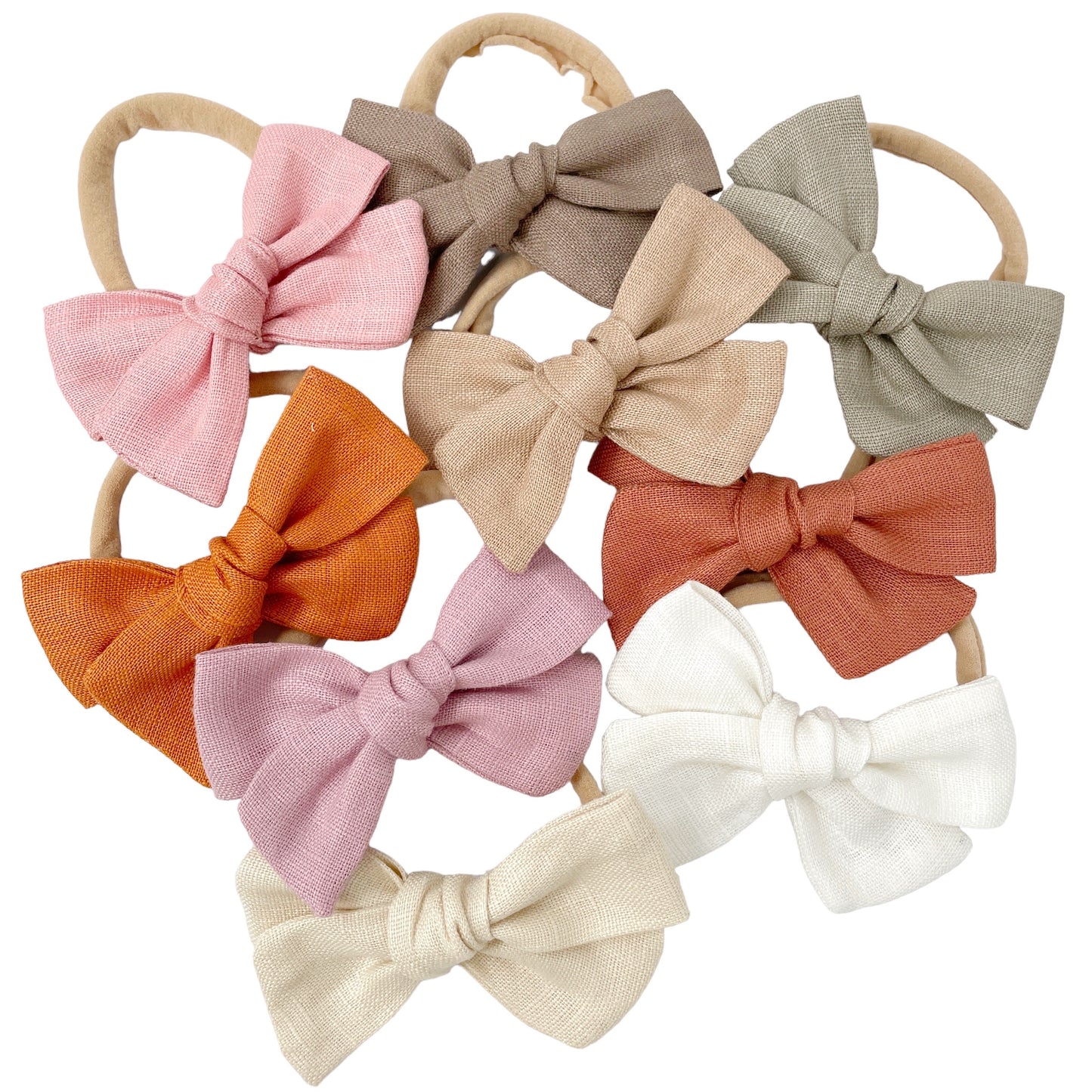 Classic Linen Pinwheel Bow